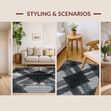 Elegant Monochrome Lattice Design(Black)