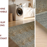 Ultra Soft Area Rug, Non Slip, Stain Resistant, Washable Area Rugs for Living Room, Bedroom, Vibrant Neutral Toned Patterns(Brown)