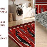 Elegant Black Whale Silhouette(Red)