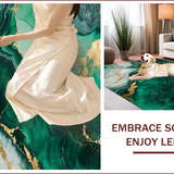 Emerald Grey Marble Abstract Elegance(Green)