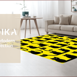 Ultra Soft Area Rug, Non Slip, Stain Resistant, Washable Area Rugs for Living Room, Bedroom, Stylish Modern Whimsical Animal Art(Yellow)