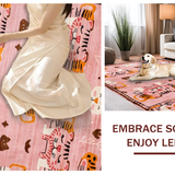 Ultra Soft Area Rug, Non Slip, Stain Resistant, Washable Area Rugs for Living Room, Bedroom, Charming Pink and Brown Theme(Pink)