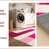 Ultra Soft Area Rug, Non Slip, Stain Resistant, Washable Area Rugs for Living Room, Bedroom, Fashionably Faded Yoga Space Non-Shedding Rug(Pink)