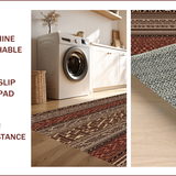 Ultra Soft Area Rug, Non Slip, Stain Resistant, Washable Area Rugs for Living Room, Bedroom, Farmhouse Vintage Bedroom Cabin Lodge Area Rug(Brown)