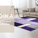 Ultra Soft Area Rug, Non Slip, Stain Resistant, Washable Area Rugs for Living Room, Bedroom, Elegant Plush Contemporary Style(Purple)