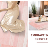 Ultra Soft Area Rug, Non Slip, Stain Resistant, Washable Area Rugs for Living Room, Bedroom, Elegant Luxurious Blush Aesthetic(Pink)