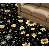 Ultra Soft Area Rug, Non Slip, Stain Resistant, Washable Area Rugs for Living Room, Bedroom, Vintage Celestial Moth(Black) - ODIKA