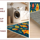 Ultra Soft Area Rug, Non Slip, Stain Resistant, Washable Area Rugs for Living Room, Bedroom, Multicolour Fishing Lure Boys Bedroom Rug(Blue)