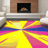 Ultra Soft Area Rug, Non Slip, Stain Resistant, Washable Area Rugs for Living Room, Bedroom, Sophisticated Abstract Blended Hues(Yellow)
