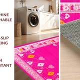 Charming Pink and White Textile Print(Pink)