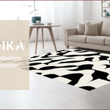 Ultra Soft Area Rug, Non Slip, Stain Resistant, Washable Area Rugs for Living Room, Bedroom, Geometric Contemporary Bedroom Area Rug High Traffic Safe(Beige)