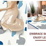 Ultra Soft Area Rug, Non Slip, Stain Resistant, Washable Area Rugs for Living Room, Bedroom, Delicate Grey Tone Animal Illustrations(White)