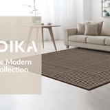 Ultra Soft Area Rug, Non Slip, Stain Resistant, Washable Area Rugs for Living Room, Bedroom, Chic Neutral Colored Lattice Aesthetic(Brown)