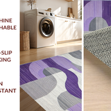 Ultra Soft Area Rug, Non Slip, Stain Resistant, Washable Area Rugs for Living Room, Bedroom, Stylish Minimalist Color Splash(Purple)