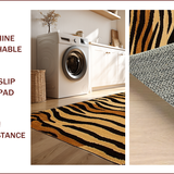 Ultra Soft Area Rug, Non Slip, Stain Resistant, Washable Area Rugs for Living Room, Bedroom, Chic Animal Patterned Aesthetic(Brown)