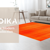 Ultra Soft Area Rug, Non Slip, Stain Resistant, Washable Area Rugs for Living Room, Bedroom, Contemporary Rich Orange Aesthetic(Orange)
