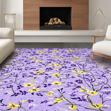 Ultra Soft Area Rug, Non Slip, Stain Resistant, Washable Area Rugs for Living Room, Bedroom, Pastel Purple Trellis Inspired Decor(Purple)