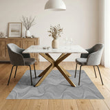 Abstract Area Wavy Grey Wavy Abstract Area Rug