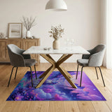 Magical Unicorn Purple Mountain Fantasy Rug