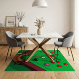 Cartoon Pool Table Billiards Area Rug