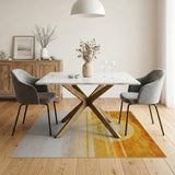 Sunset Horizon Geometric Area Rug