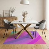 Vibrant Rainbow Diagonal Stripe Area Rug