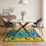 Multi-color and Patterns Vibrant Musical Notes Area Rug