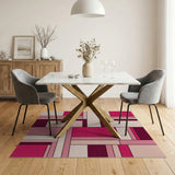 Bold Red Geometric Modern No. 2 Area Rug