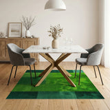 Green Lush Green Patchwork Shag Area Rug