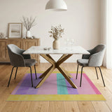 Vibrant Multi-color and Patterns Vibrant Multi-Color Striped Area Rug