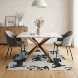 Playful Schnauzer Dog Pattern Area Rug