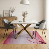 Cherry Blossom Pink Watercolor Area Rug