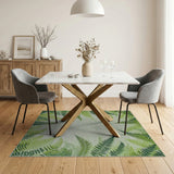 Lush Green Fern Radiance Area Rug