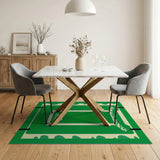 Kids Cartoon Playful Green Crocodile Cartoon Area Rug