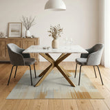 Geometric Modern Beige Geometric Stripe Area Rug