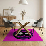 Glossy Bubble Number 8 Kids Area Rug