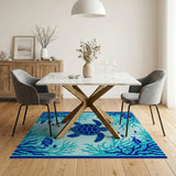 Mosaic Sea Turtle Coral Reef Area Rug