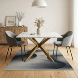 Modern Wavy Black White Geometric Area Rug