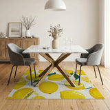 Sunny Lemon Fruit Pattern Fruit Pattern Area Rug