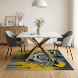 Geometric Lion Head Area Rug