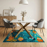 Playful Cartoon Fish Underwater Area Rug