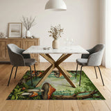 Enchanted Mushroom Forest Path Area Rug