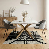 Abstract Urban Highway Interchange Rug