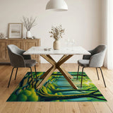 Sunlit Enchanted Forest Path Area Rug
