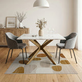 Abstract Organic Shapes Beige Abstract Area Area Rug