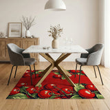 Vibrant Cherry Branch Red Area Rug