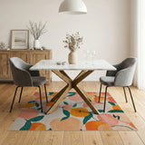 Orange Fruit Pattern Vibrant Orange Fruit Pattern Area Rug