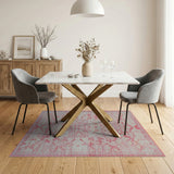 Blush Pink Distressed Vintage Area Rug