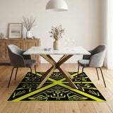 Yellow Bold Yellow Heritage Tribal Area Rug