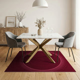 Hypnotic Red Concentric Circles Area Rug